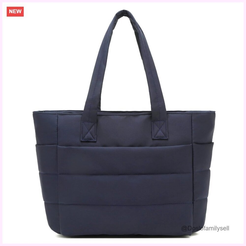 Large Lightweight Puffy Tote Bag for Women - Spacious Everyday Carry-All
